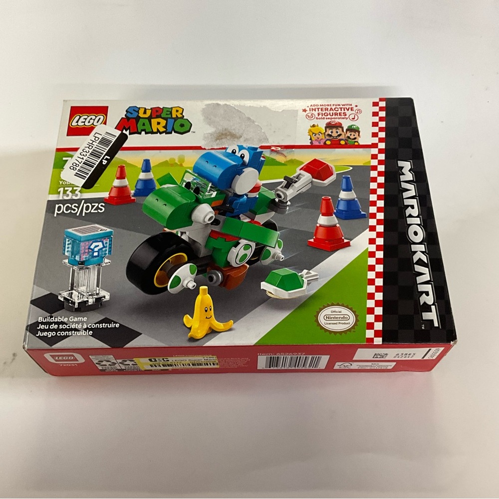 LEGO SUPER MARIO Yoshi Bike Mario Kart 72031, Light Blue Yoshi Buildable Game